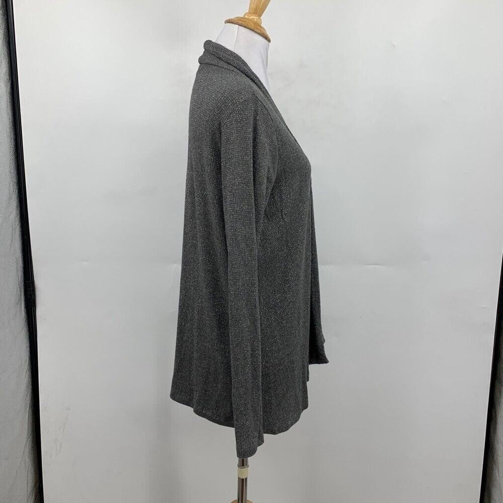 Michael Stars Cardigan Womens XS Extra Small Gray Silver Metallic Open Front - Picture 5 of 12
